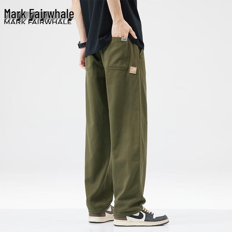 Mark Fairwhale Men's American Style Loose Straight-Leg Cargo Pants