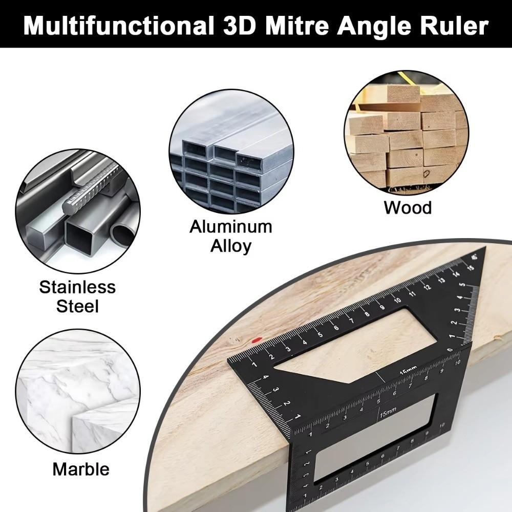 45 90 Degree Woodworking Square Aluminum Zinc Zinc Alloy Marking Gauge Angle Ruler  Carpenter Work
