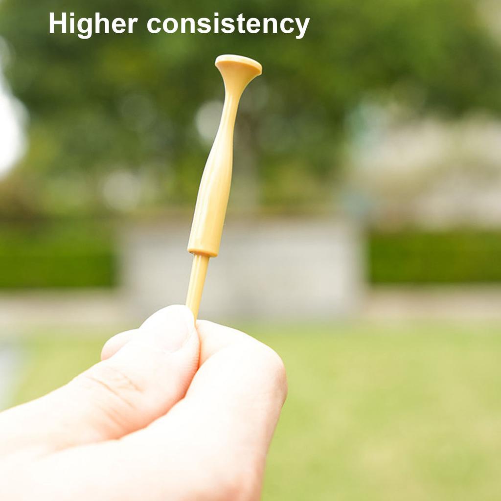 8 Pcs Course Ball Tee Baseball Bat Shape Wood Color Sturdy Lightweight Plastic Course Ball Holder