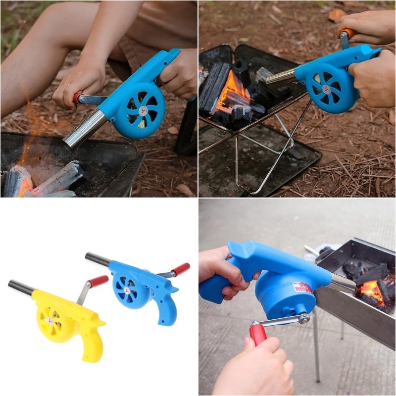 Portable Manual BBQ Blower Portable Charcoal Outdoor Grilling Barbecue Campfire Cooking Handheld Fire Starting