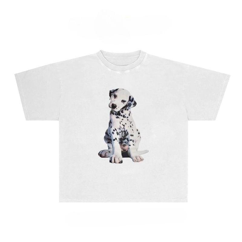 

Dalmatian Graphic Unisex Cotton T-shirt Tee Casuai Short Sleeve Crewneck Top Fashion Streetwear Graphic T Shirts Kpop Y2k Top S