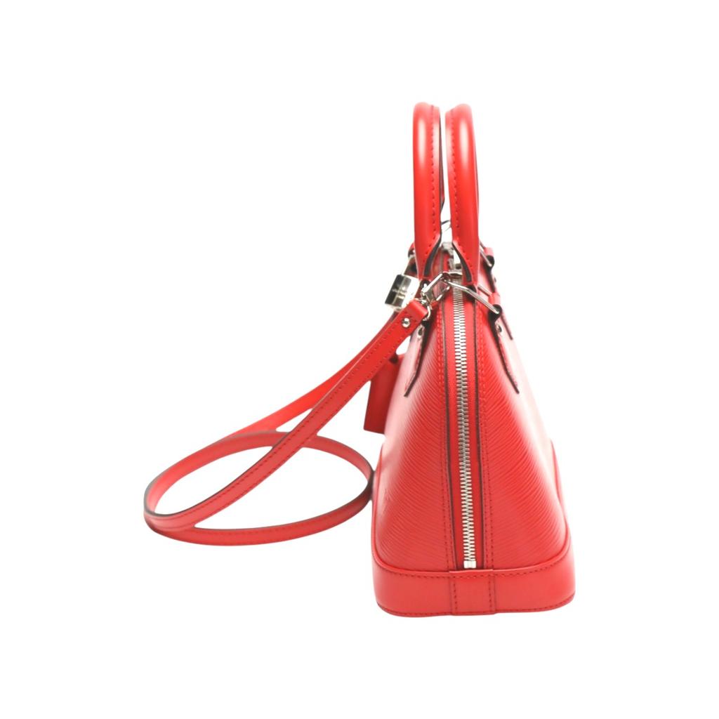 LOUIS VUITTON Epi Nano Alma Shoulder Bag Epi Leather Red Women M50516 Used