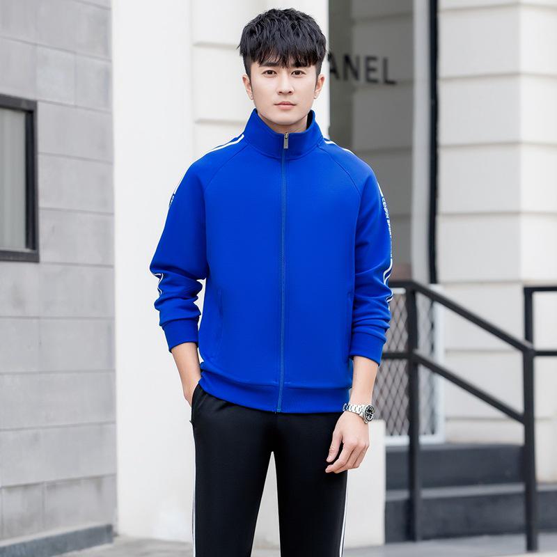 Spring & Autumn Unisex Korean-Style Running Casual Sportswear Set with Optional Logo