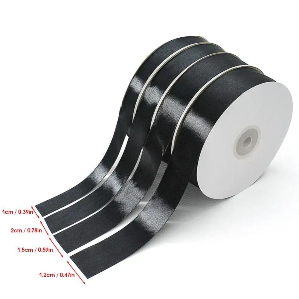 1 Stück 22m Schwarzes Satinband Queen Beerdigungszubehör Neues Schleifenband Geschenk Hochzeitsparty Deko