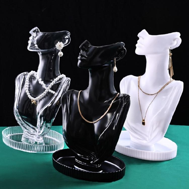 Practical Necklace Display Rack Mannequin Holder for Exhibitions and Collections