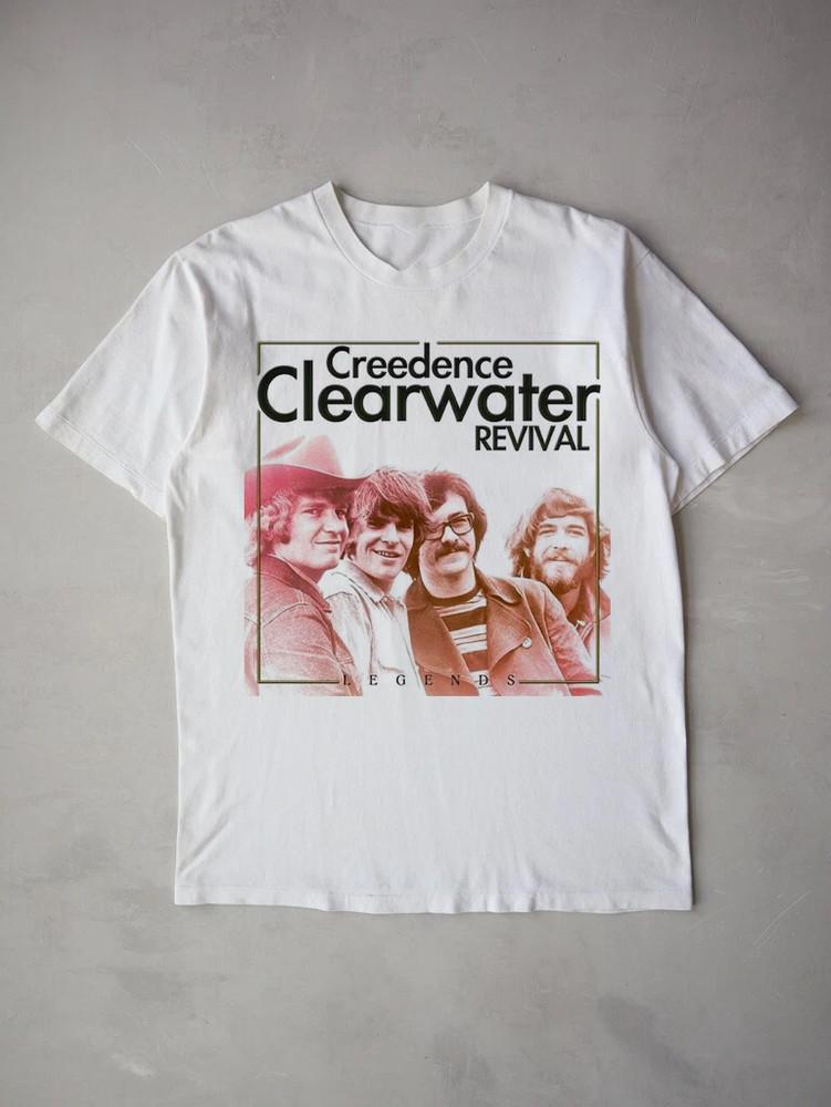 

Vintage Creedence Clearwater Revival Legends White Shirt Unisex S to 5XL LO070 Unisex T-Shirt XXL