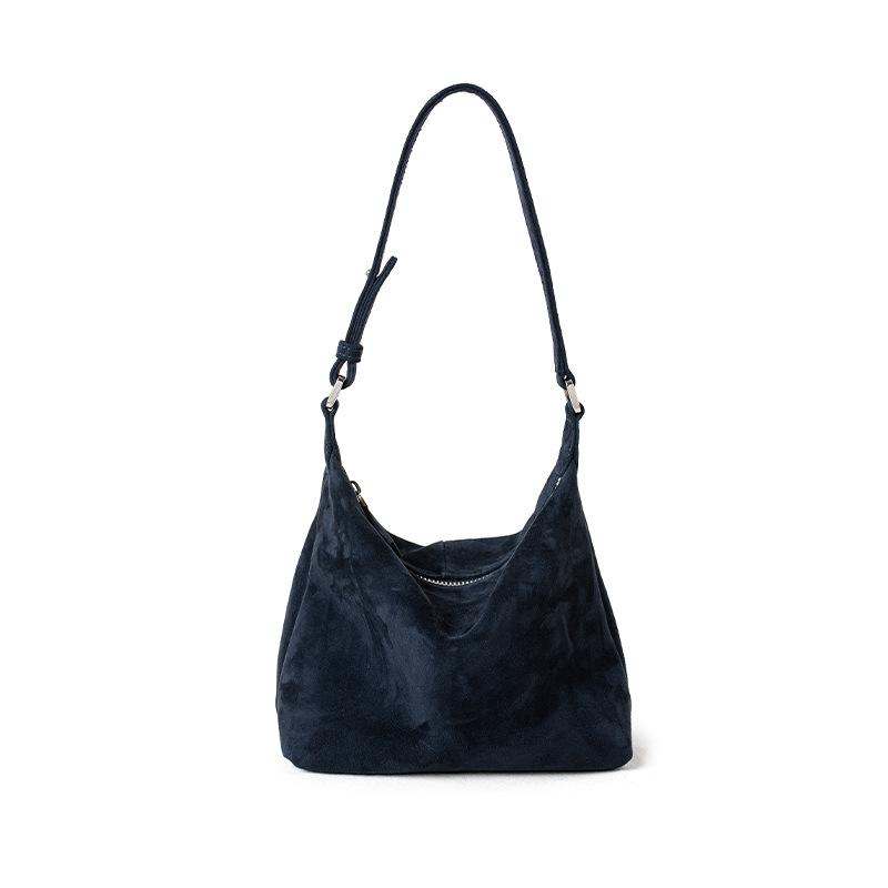 

Женская сумка из натуральной кожи, сумка под мышкой, сумка-тоут легкой роскоши и высокого класса, вместительная сумка на одно плечо One Size королевский синий