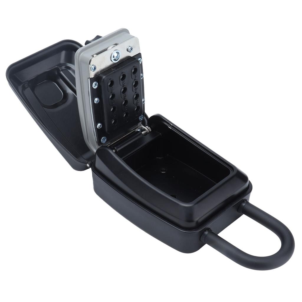 Key Locks Storage Box Large Capacity Safe 4 Digit Combination Wall Mounted Alloy Password Lock