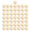 50Pcs Doll Head Wood Beads Face Jewelry DIY Children Beading Smile Beads Loose Round Wooden Craft Beads for Kindergarten