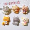 10Pcs Resin Cartoon 3D Cute Cat Series Flat Back Scrapbooking DIY Jewelry Craft Decoration Accessories
