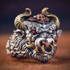 Ring with Bull Head for Men and Women, Open Style New Year Gift, Index Finger Ring, Domineering Carving