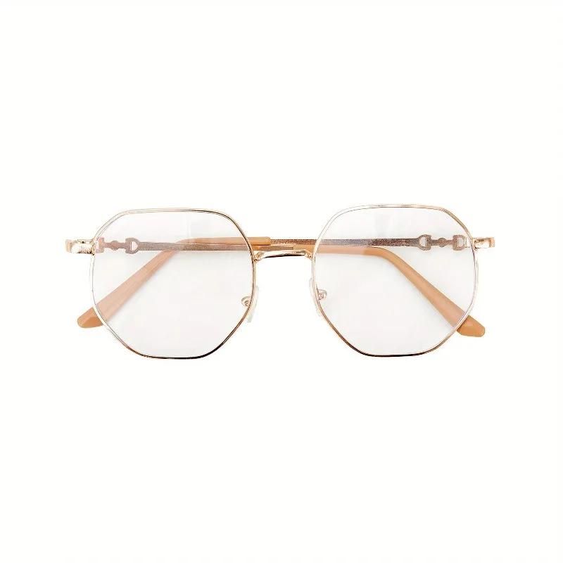 1/3PCS Metal Computer Anti Blue Light Glasses Clear Anti Radiation Replaceable Lens for Women Men