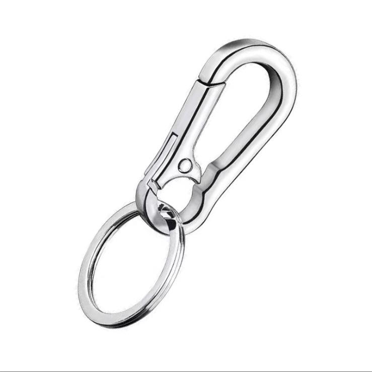 

1 шт. Прочный металлический брелок с клипсами и сумкой для хранения - Винтажный цинковый сплав, Модные аксессуары для мужчин без плетения