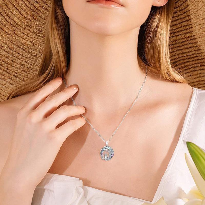 1pc Tree of Life Pendant, fashionable and beautiful pendant decoration, hollowed alloy necklace