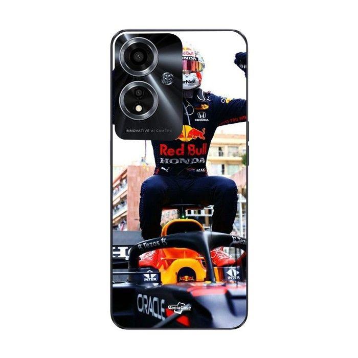 Coque de téléphone - MANIACASE - Oppo A59 5G - Silicone TPU - Noir - Formule 1
