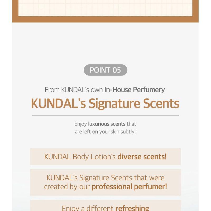 KUNDAL Loção Corporal Hidratante Refrescante Pura Natural de Mel e Macadâmia - 7 Tipos