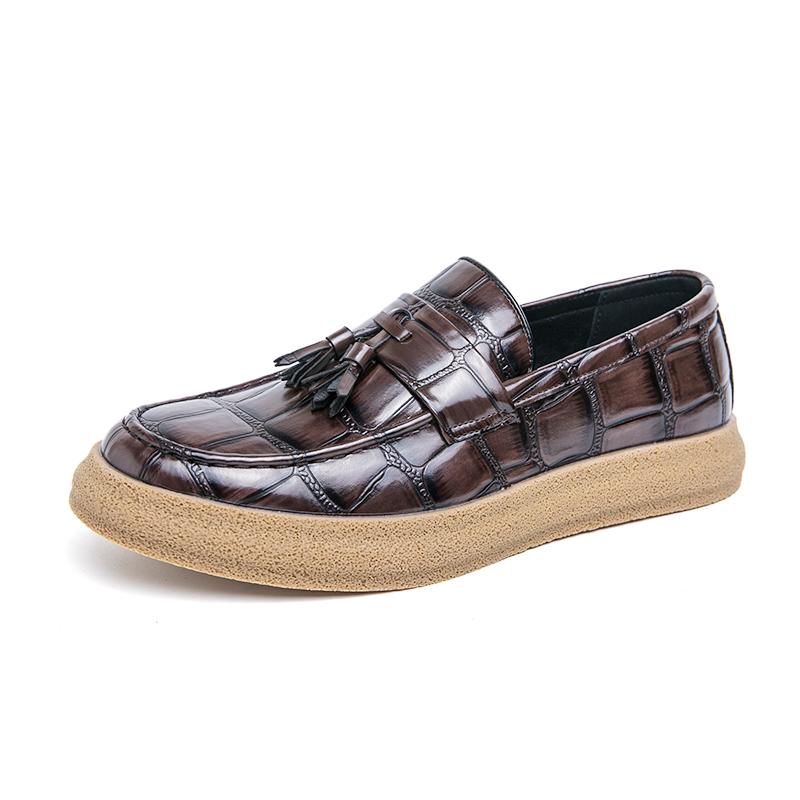 Mocasini de bărbați în stil britanic, pantofi casual slip-on, mocasini confortabili pentru mers, pantofi plați de afaceri eleganți noi pentru bărbați, încălțăminte pentru condus