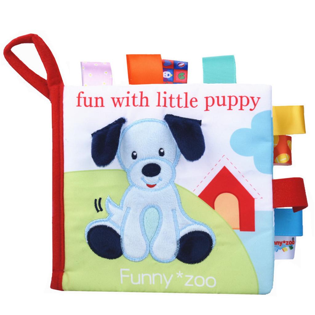 Baby Kids Intelligence Development Cloth 3D  Tail Book Educational Toy