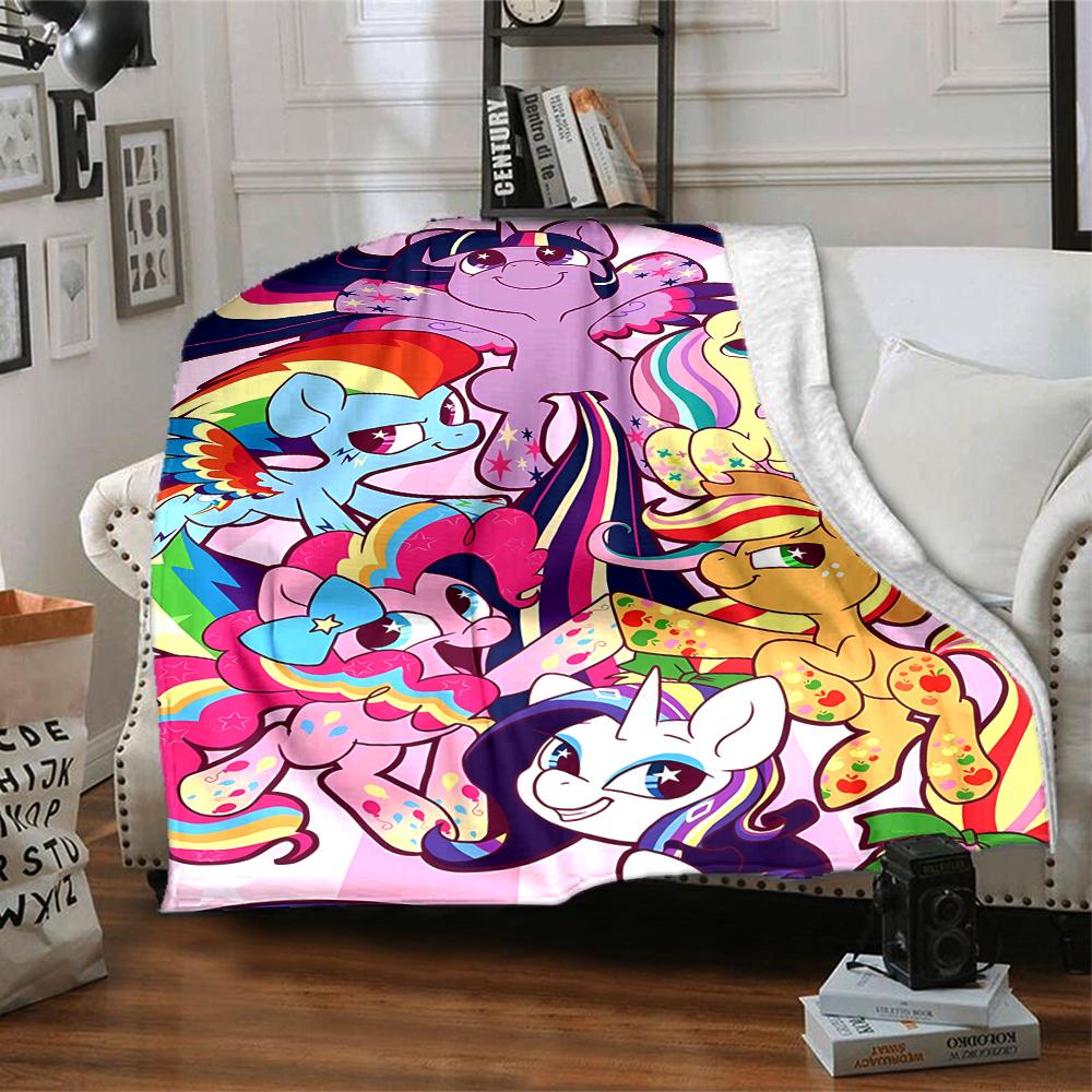 1pc My Little Pony4 Blanket, Gift, for Men and Women, Soft Blanket, Good for Sofa Bed Couch Travel, Lightweight Flannel Blanket
