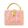 Acrylic dinner bag hollow metal engraved diamond-encrusted handbag shoulder messenger women's bag