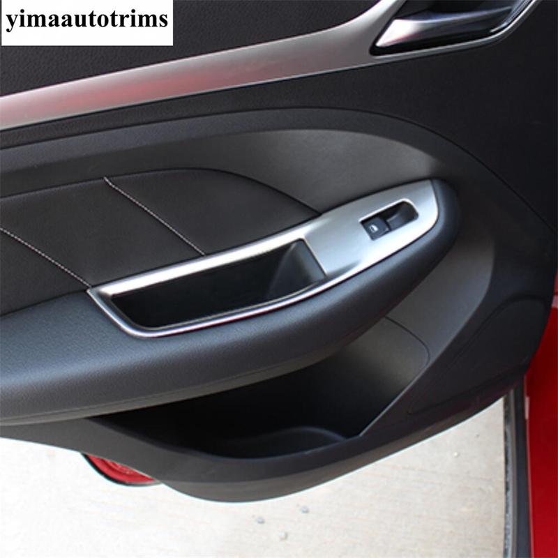 Car Window Lift / Rearview Mirror Adjust Button / Door Speaker Cover Trim For MG ZS EV 2018 - Stainless Steel Accessories