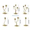Nordic Styles Vintage Metal Iron Holder Decorative Stand Candlestick for Wedding Dining Table Centerpiece D57B
