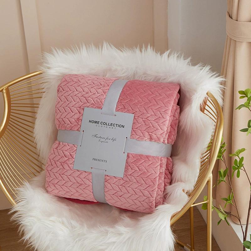 Strip Plush Sofa Towel Knitted Blanket Plaid Sofa Cover Bedside Blankets Living Room Home Decor Throw Blanket Sofa Blanket