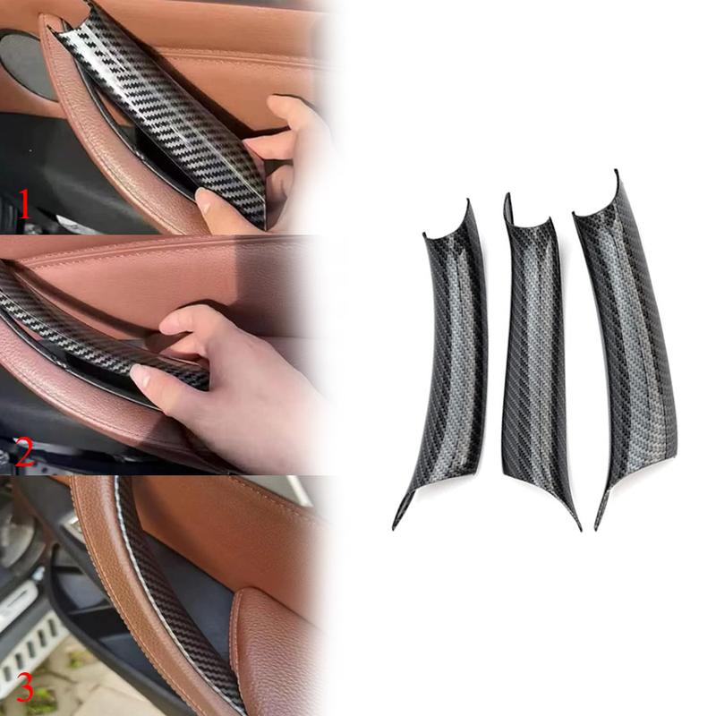3 pcs Door Pull Handle Covers Interior Side Door Handle Cover For BMW X5 F15 M F85 2014-2018 X6 F16  M F86 2014- LHD Models