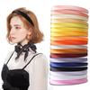 1,5 cm Einfache Stirnbänder Satin Bastelstirnband DIY Haarband Bunte Satinbezogene Stirnbänder für Mädchen Frauen