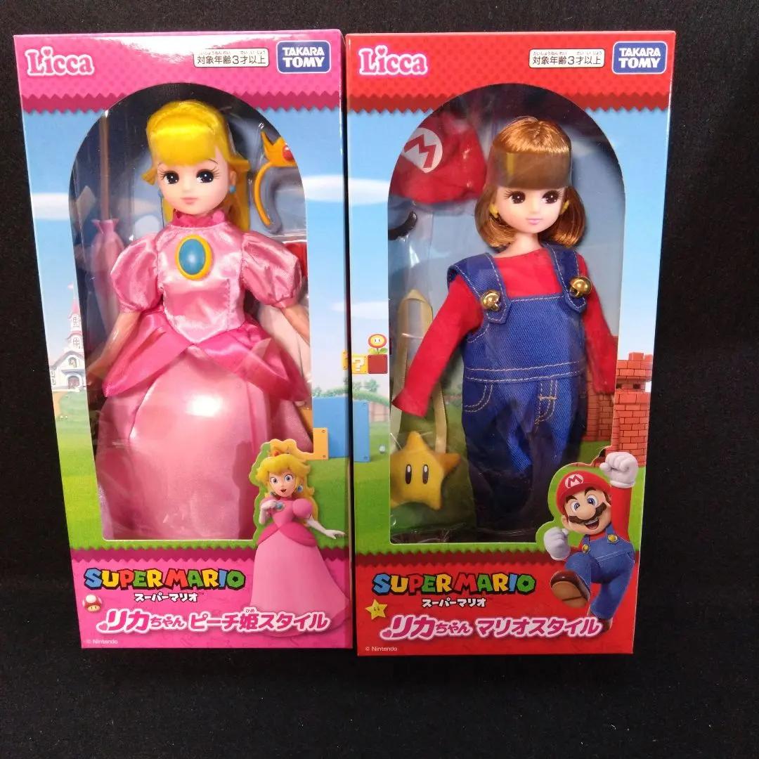 BOX Super Mario Princess Peach Licca Chan Doll Set 2 Takara Nintendo FS