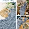 Semi-Sheer Gauze Table Runner Sage Cheesecloth Table Setting Dining  Vintage Wedding Decoration Banquets Arches Retro Boho Decor