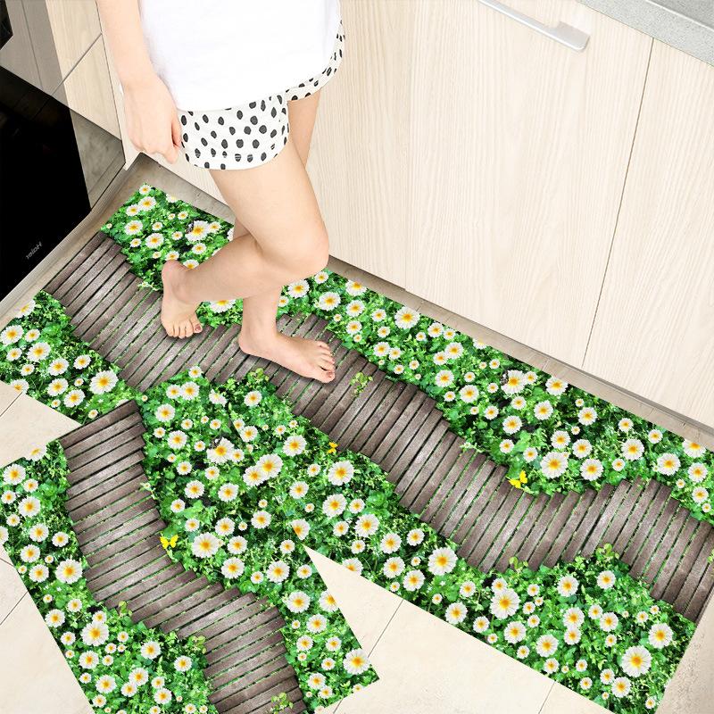 Kitchen Rugs Print Non-Slip Thick Cushioned Kitchen Mat Comfort Standing Mat for Kitchen
