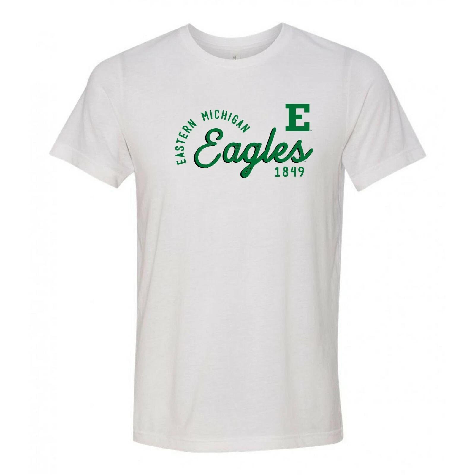 Eastern Michigan Eagles Sunshine Script Canvas Triblend Shirt - Solid White 3XL