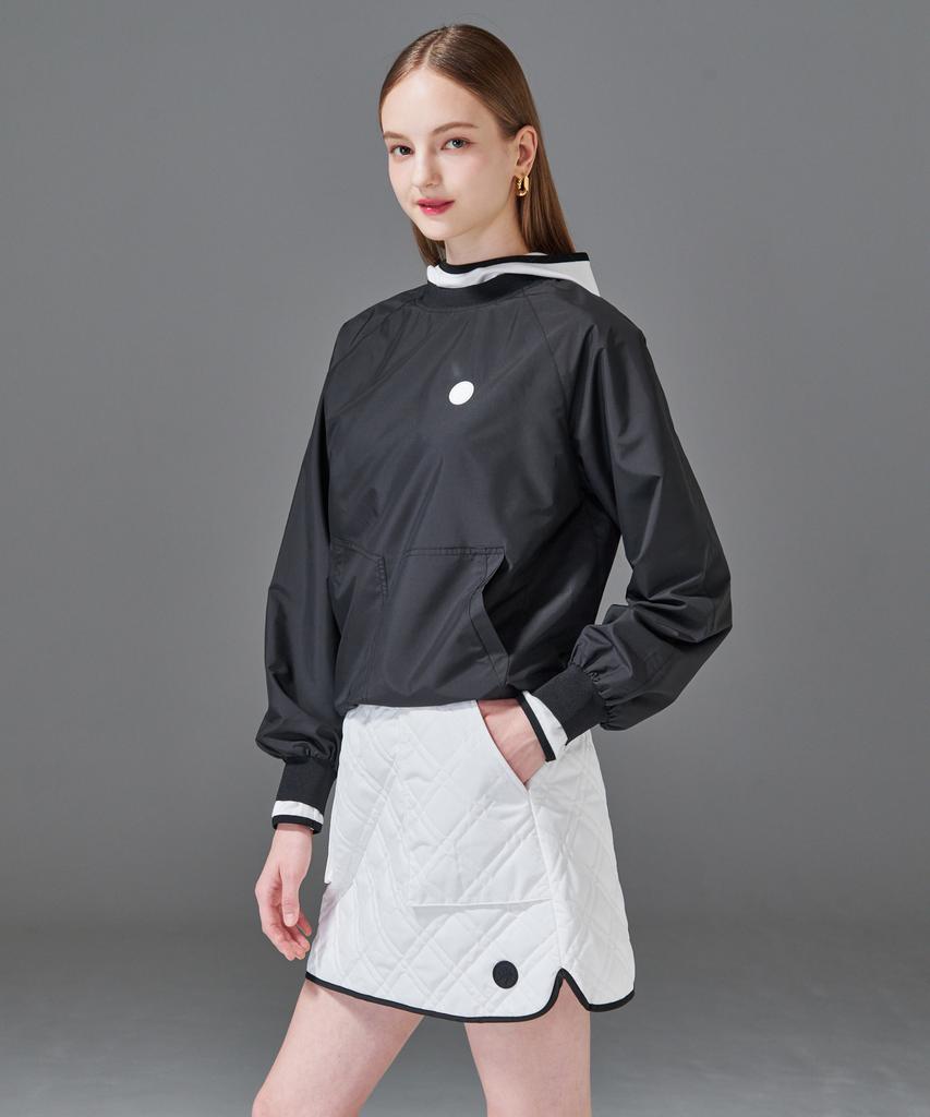 Cream Golf Waist String Padded Skirt
