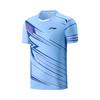 Li Ning Badminton Series Club Quick-Dry Breathable Cool Sports Fashion Logo Badminton Suit Unisex sportswear Floral-Blue AATW019-5