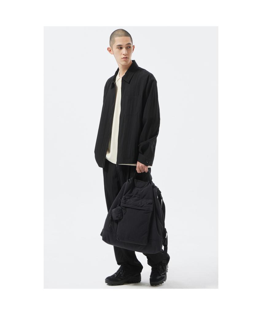 Customellow Black Nylon Two-Way Backpack_Cabax25101Bkx