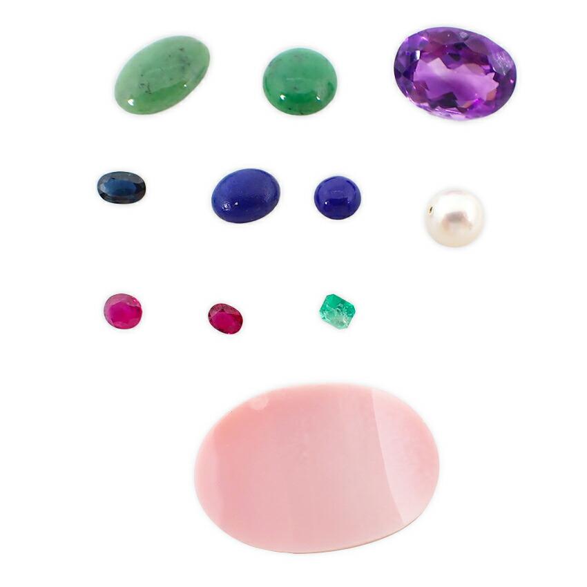 

[Used] Amethyst, Green Garnet, Sapphire, Ruby, etc. Loose Stones/j29-1