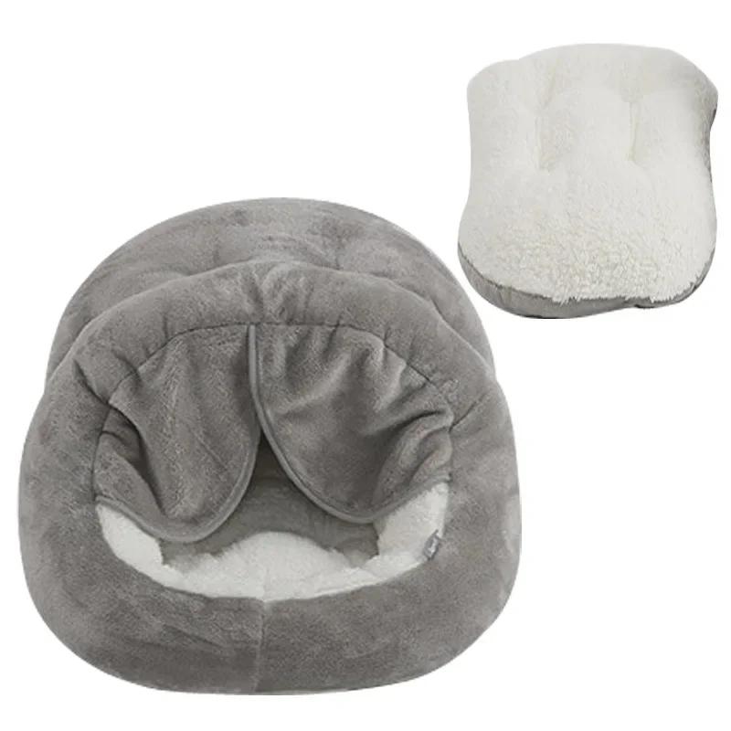 

Thickened Insulated Dog House Warm Shelter for Winter Semi-Closed Pet Nest with Cushion Puppy Kitten Tent Winter Kennel Within 7.5 kg