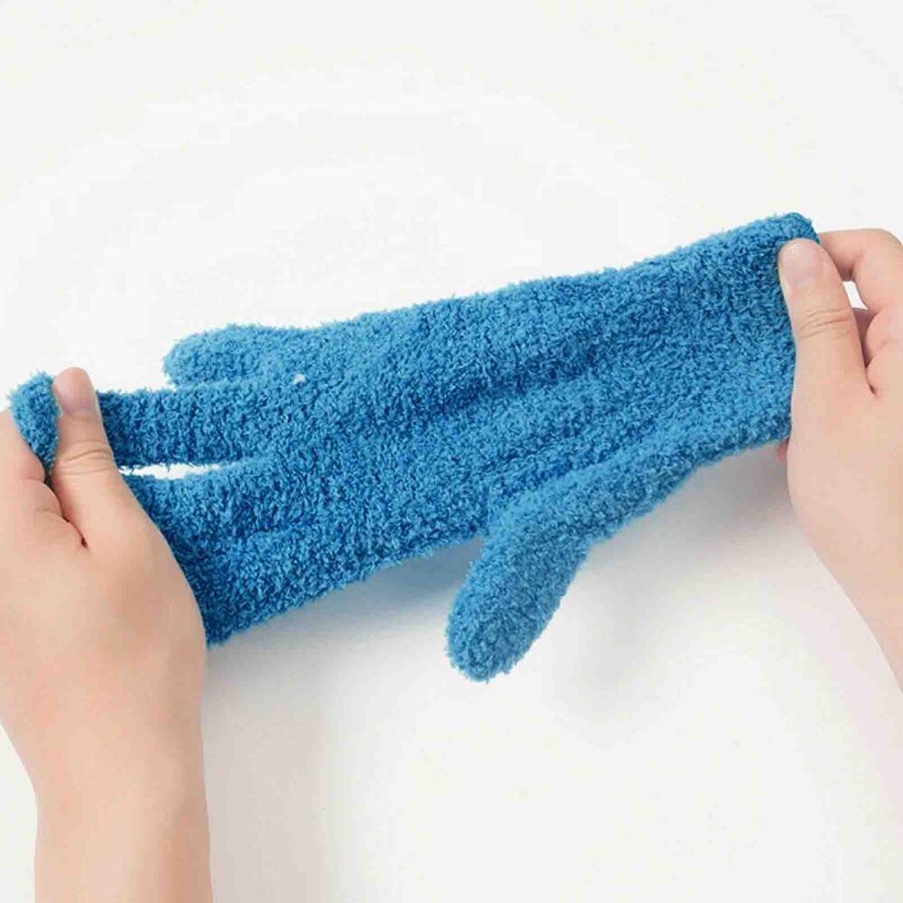 1 pair Household Absorbent Microfiber Dust Remover Coral Fleece Removal Cleaner Cleaning Glove