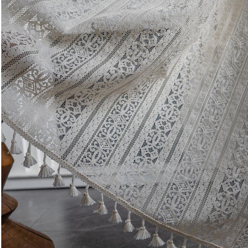 Vintage Hollow Lace European Curtain for Living Room Decoration Window Curtains for Bedroom Balcony Drapes Wedding Curtain