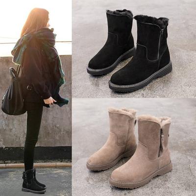 Winter Thick and Warm Snow Boots for Women Autumn and Winter Boots British Style Martin Boots
