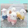 Lovely Alpaca Miniature Plush Toy Keychain For Kids Backpack Or Keyring Use