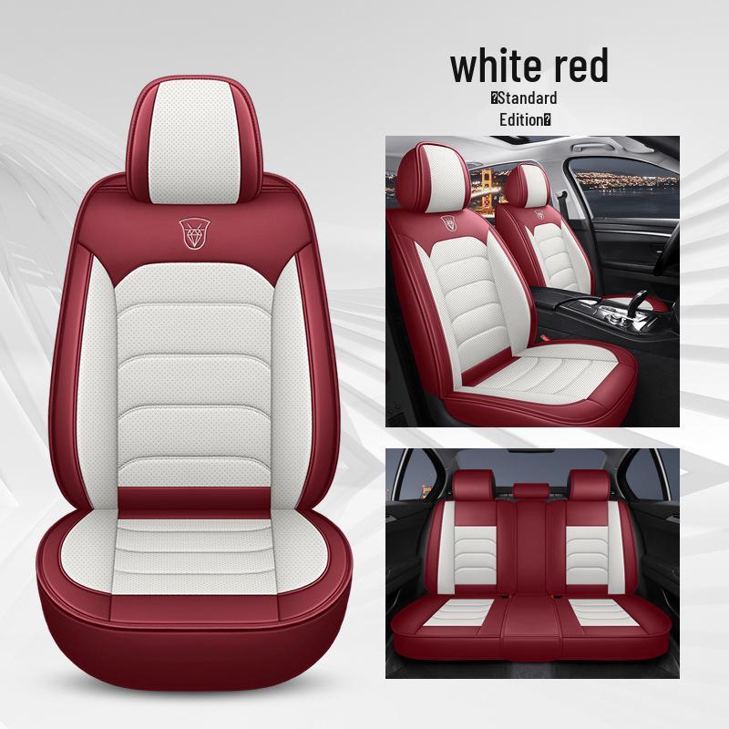 Nappa Leather Full Coverage Car Seat Cover - Five-Seat Cushion for All Seasons