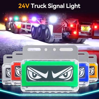 24V Waterproof LED Sequential Turn Signal Light Truck Trailer Side Marker Running Ground Light with Flowing Dynamic Effect