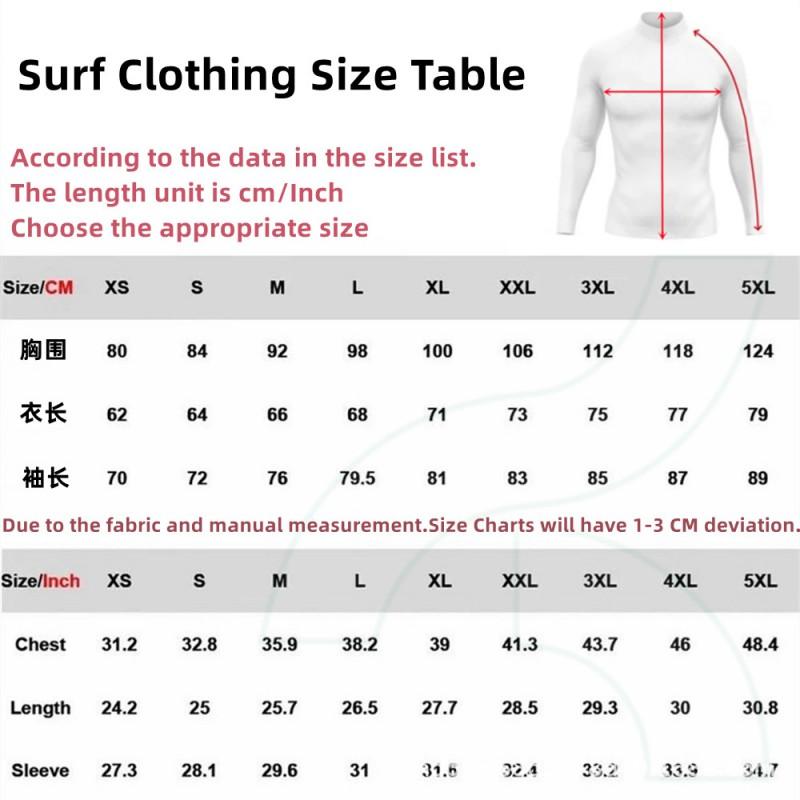 Colorful Long Sleeve Rash Guard UPF50 Sun Protection Top Surfing Diving Swimming