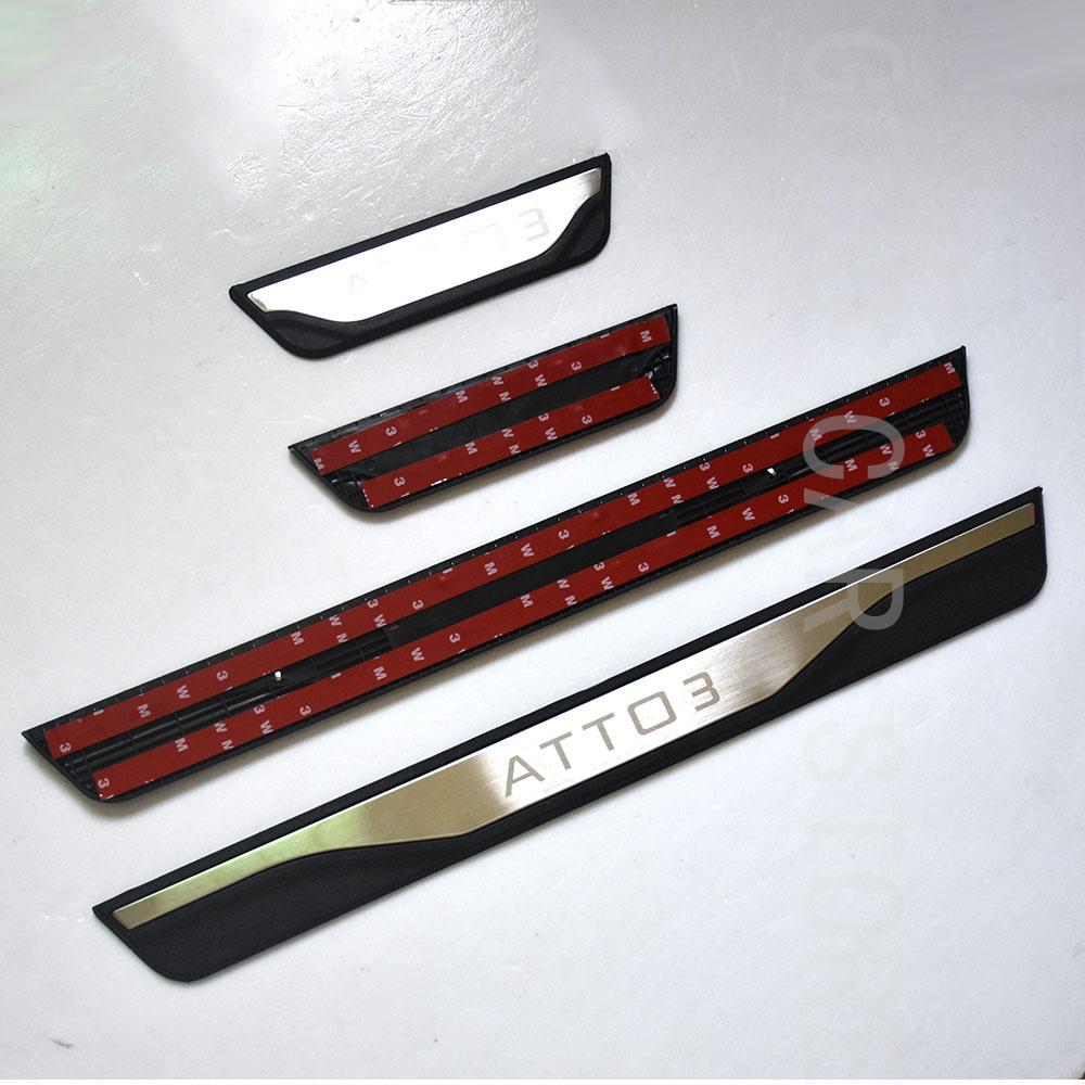FIT For BYD ATTO 3 ATTO3  Door Sill Scuff Plate Welcome Pedal Stainless Steel Protector Sticker Car Styling
