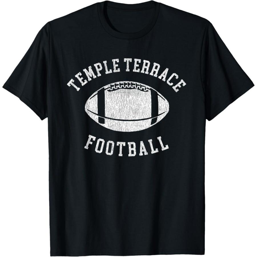 

Temple Terrace Football Distressed Vintage 80 s Throwback T-Shirt XXXXXL чорний