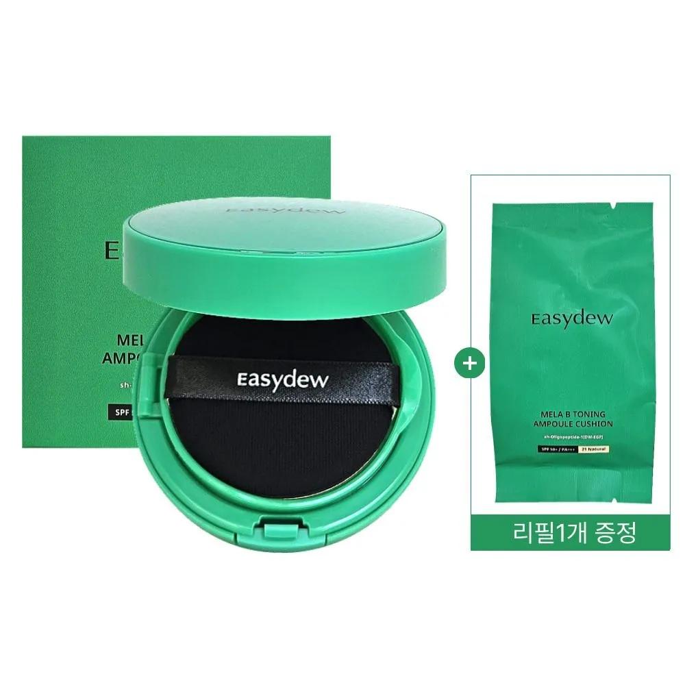 

EasyDew Mela B Ампула-кушон для тонизирования и осветления пигментных пятен 15 г 1 шт. + 15 г Сменный блок 1 шт. (Оттенок 21)