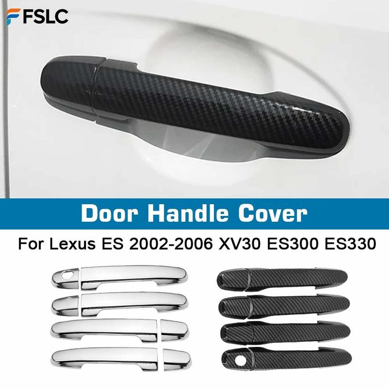 Door Handle Cover For Lexus ES 2002-2006 XV30  ES300 ES330 Carbon Fiber Car Trim Car Styling Accessories Overlay sticker