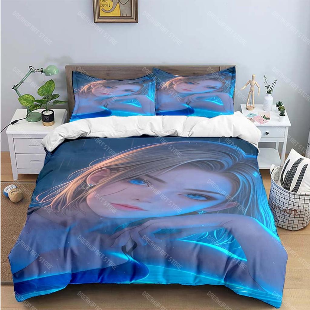 Fashion Sexy Anime Girl Print Bedding Sets Bed Supplies Set Duvet Cover Bed Comforter Set Bedding Set Aldult Gift